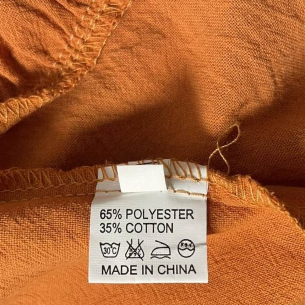 Rust Orange Boho Dress XL Crochet Detail Tassel Tie Straps Ruffle Hem - Picture 8 of 9